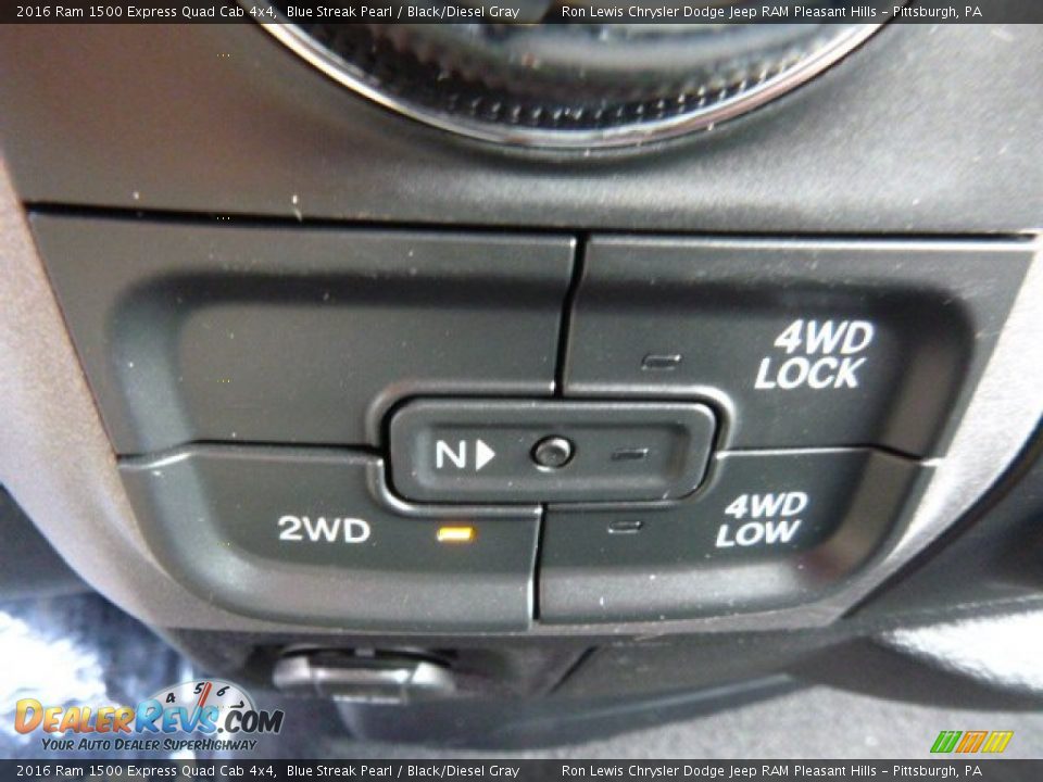 2016 Ram 1500 Express Quad Cab 4x4 Blue Streak Pearl / Black/Diesel Gray Photo #17
