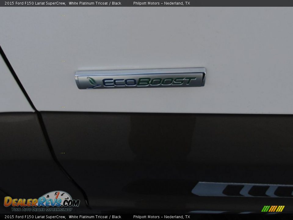 2015 Ford F150 Lariat SuperCrew White Platinum Tricoat / Black Photo #15
