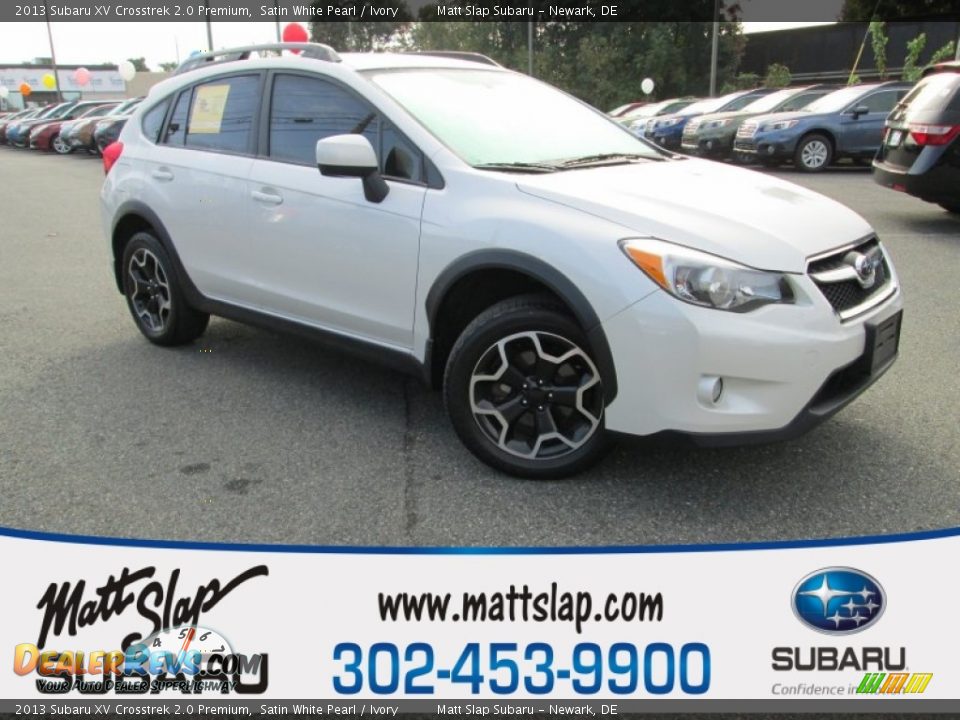 2013 Subaru XV Crosstrek 2.0 Premium Satin White Pearl / Ivory Photo #1
