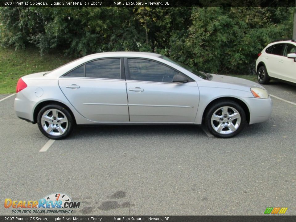 2007 Pontiac G6 Sedan Liquid Silver Metallic / Ebony Photo #5