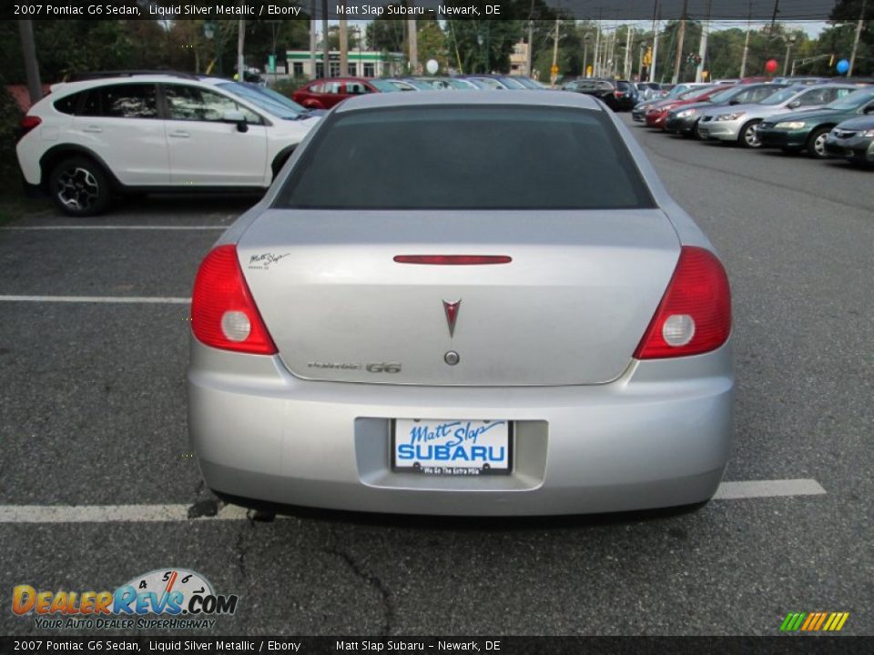 2007 Pontiac G6 Sedan Liquid Silver Metallic / Ebony Photo #7