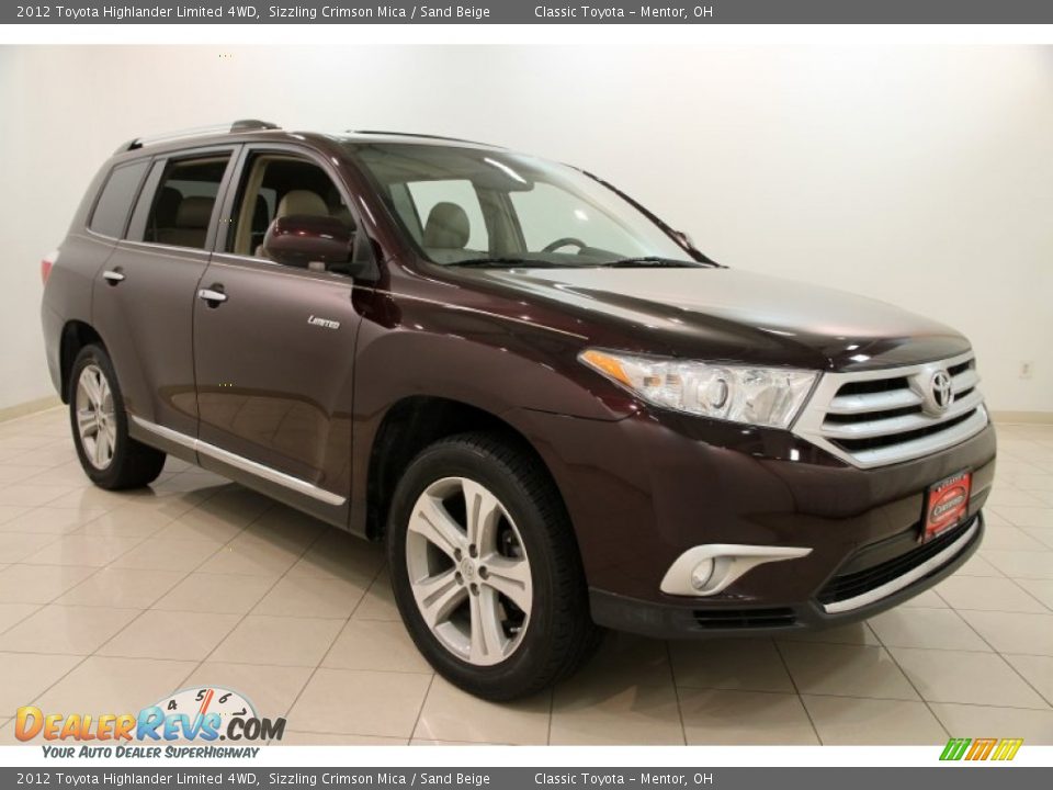 2012 Toyota Highlander Limited 4WD Sizzling Crimson Mica / Sand Beige Photo #1
