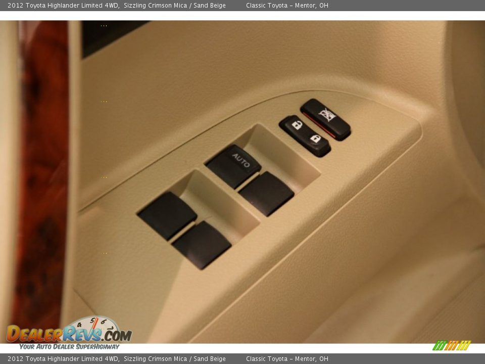 2012 Toyota Highlander Limited 4WD Sizzling Crimson Mica / Sand Beige Photo #5