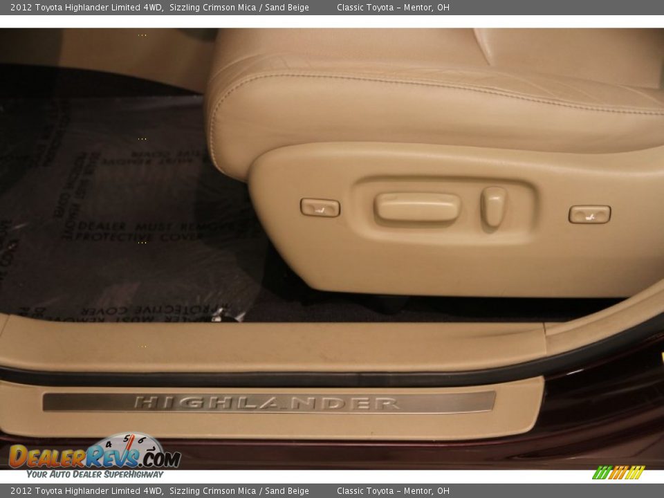 2012 Toyota Highlander Limited 4WD Sizzling Crimson Mica / Sand Beige Photo #7