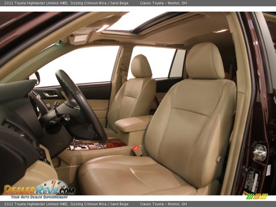 2012 Toyota Highlander Limited 4WD Sizzling Crimson Mica / Sand Beige Photo #8