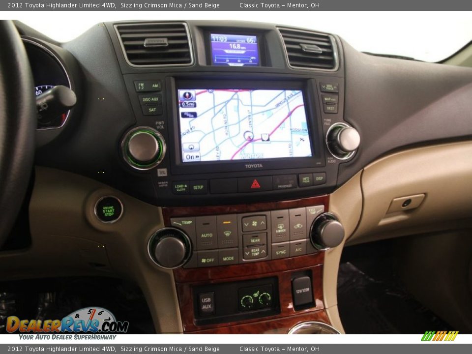 2012 Toyota Highlander Limited 4WD Sizzling Crimson Mica / Sand Beige Photo #12