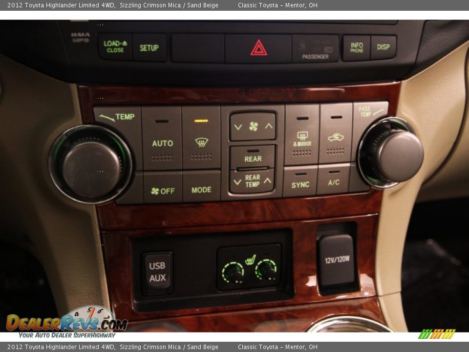 2012 Toyota Highlander Limited 4WD Sizzling Crimson Mica / Sand Beige Photo #13