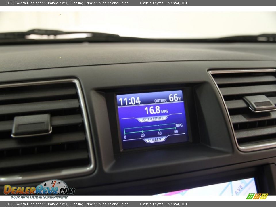 2012 Toyota Highlander Limited 4WD Sizzling Crimson Mica / Sand Beige Photo #14