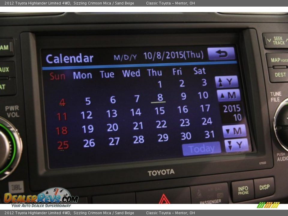 2012 Toyota Highlander Limited 4WD Sizzling Crimson Mica / Sand Beige Photo #19