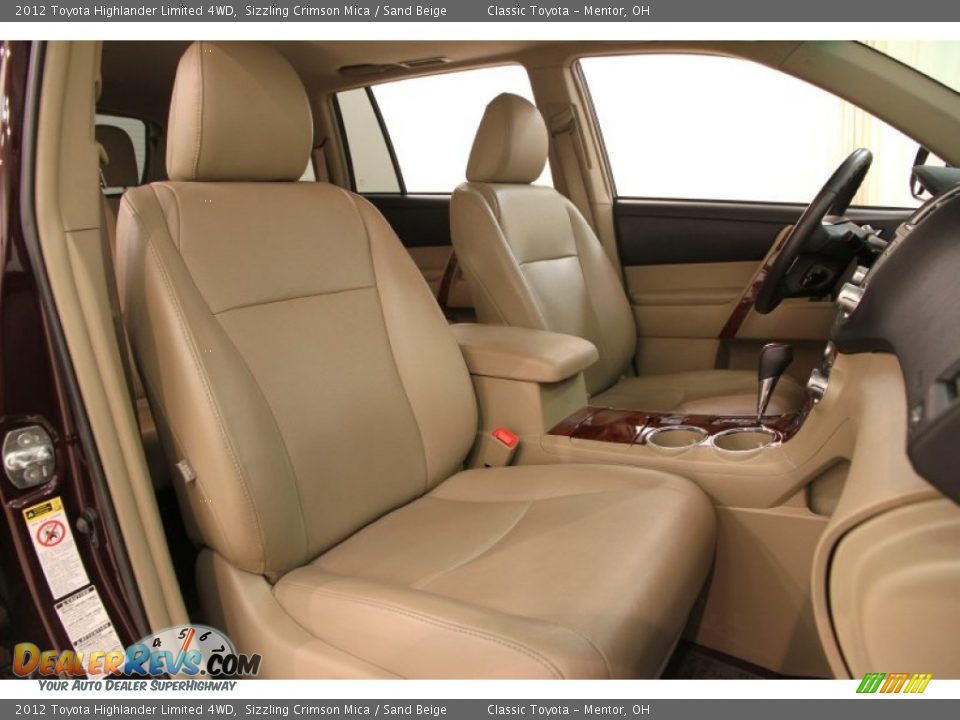 2012 Toyota Highlander Limited 4WD Sizzling Crimson Mica / Sand Beige Photo #22