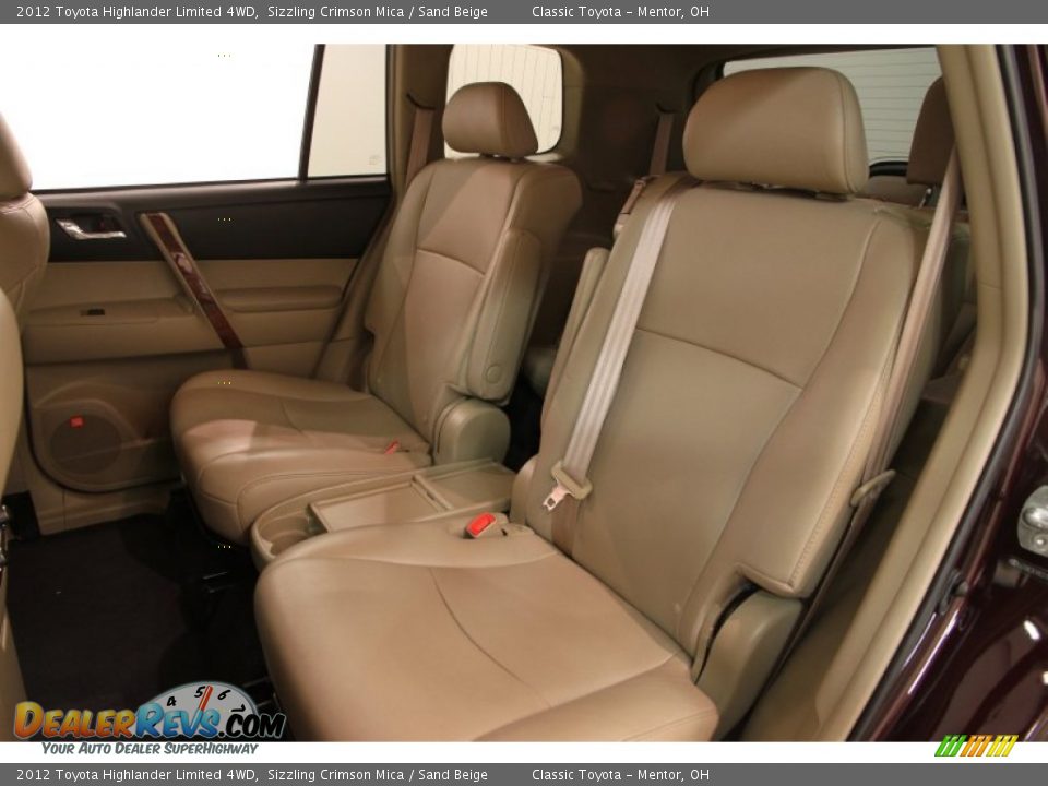 2012 Toyota Highlander Limited 4WD Sizzling Crimson Mica / Sand Beige Photo #24