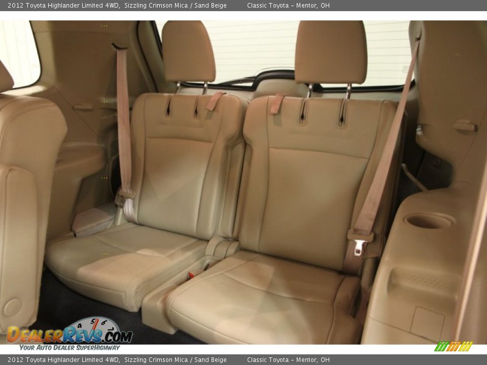 2012 Toyota Highlander Limited 4WD Sizzling Crimson Mica / Sand Beige Photo #25