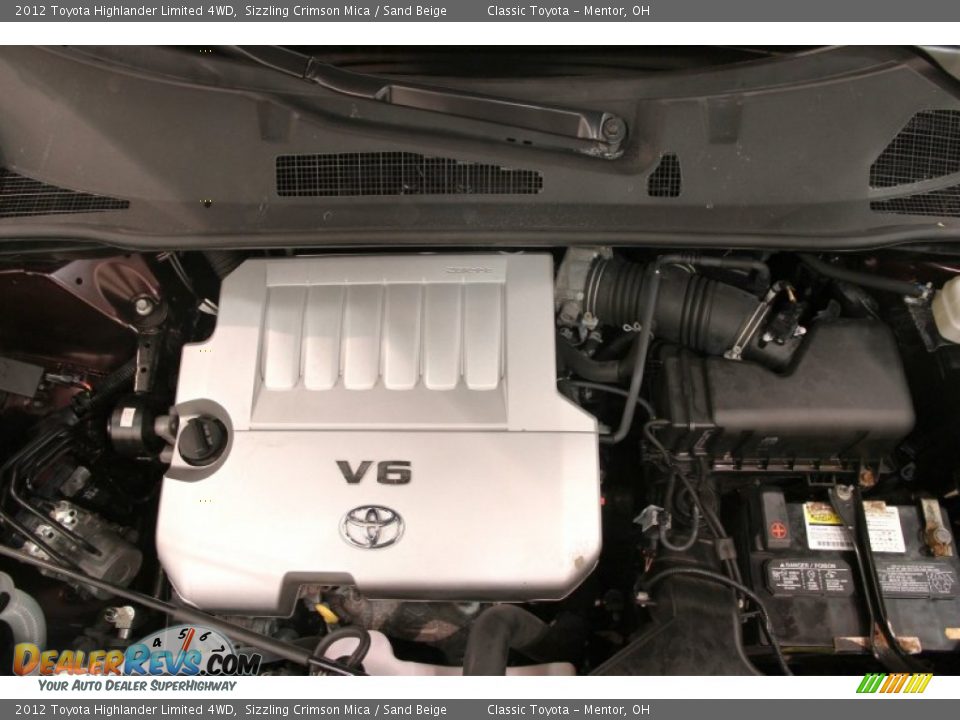 2012 Toyota Highlander Limited 4WD Sizzling Crimson Mica / Sand Beige Photo #28