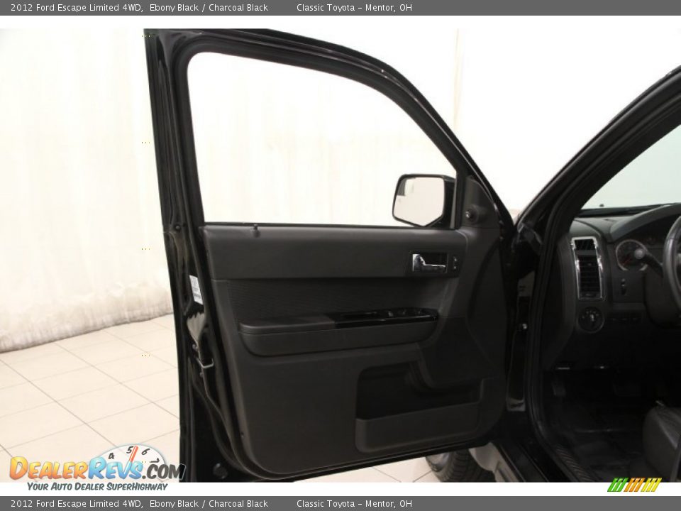 2012 Ford Escape Limited 4WD Ebony Black / Charcoal Black Photo #4