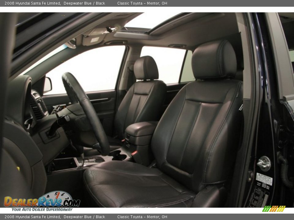 2008 Hyundai Santa Fe Limited Deepwater Blue / Black Photo #6