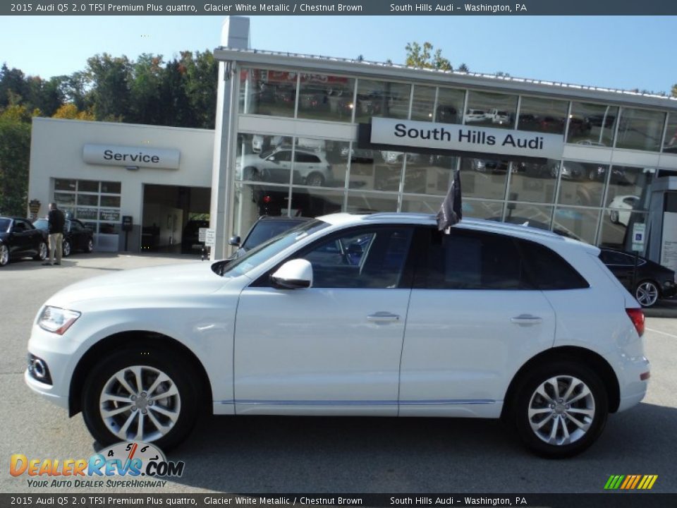 2015 Audi Q5 2.0 TFSI Premium Plus quattro Glacier White Metallic / Chestnut Brown Photo #2