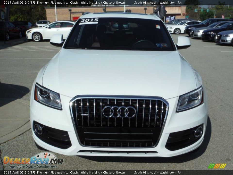 2015 Audi Q5 2.0 TFSI Premium Plus quattro Glacier White Metallic / Chestnut Brown Photo #7