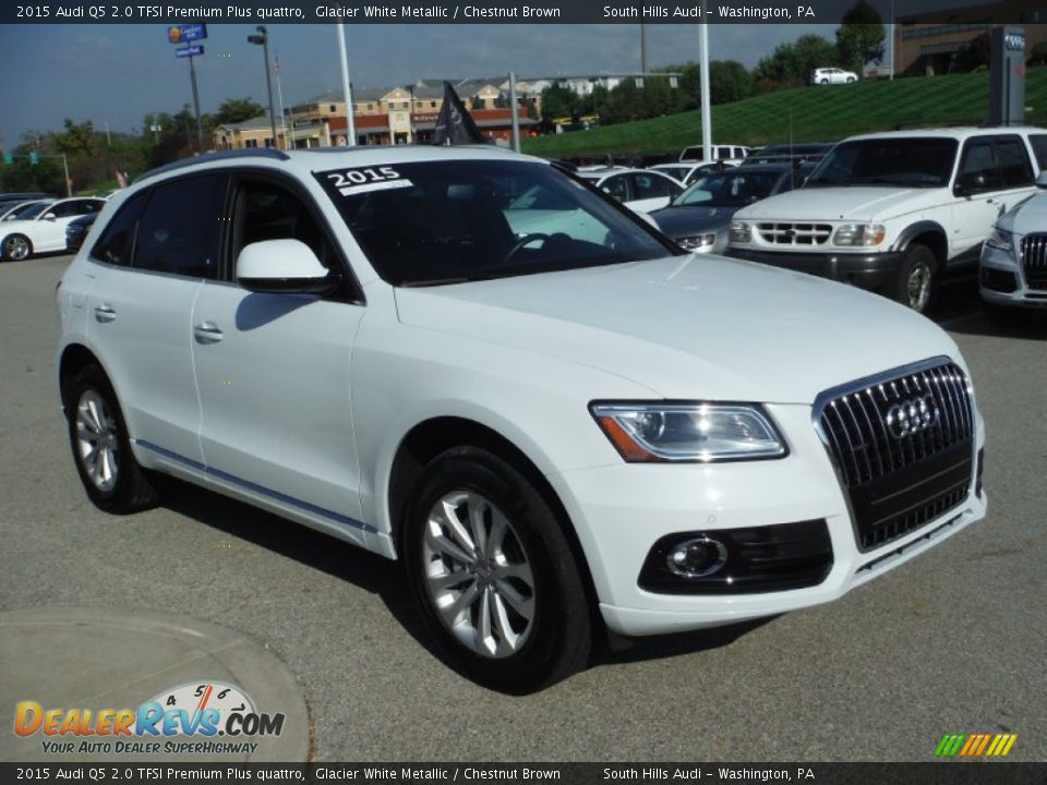 2015 Audi Q5 2.0 TFSI Premium Plus quattro Glacier White Metallic / Chestnut Brown Photo #9
