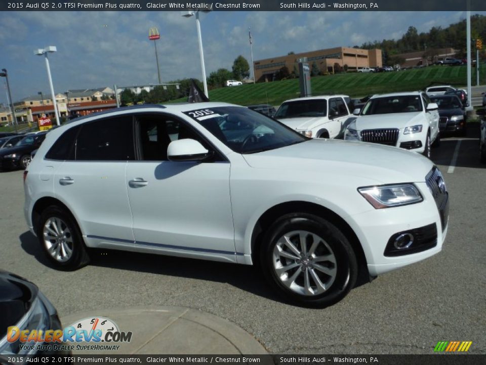 2015 Audi Q5 2.0 TFSI Premium Plus quattro Glacier White Metallic / Chestnut Brown Photo #10