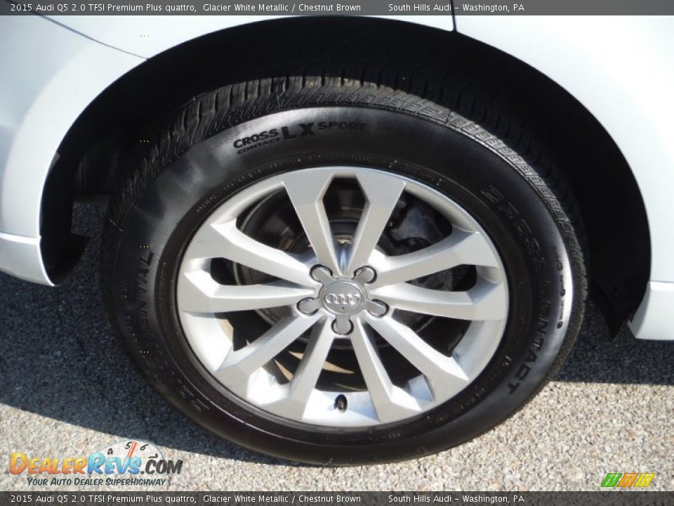 2015 Audi Q5 2.0 TFSI Premium Plus quattro Glacier White Metallic / Chestnut Brown Photo #12