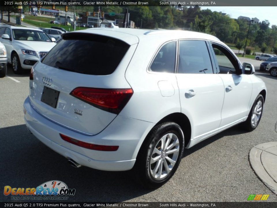 2015 Audi Q5 2.0 TFSI Premium Plus quattro Glacier White Metallic / Chestnut Brown Photo #13
