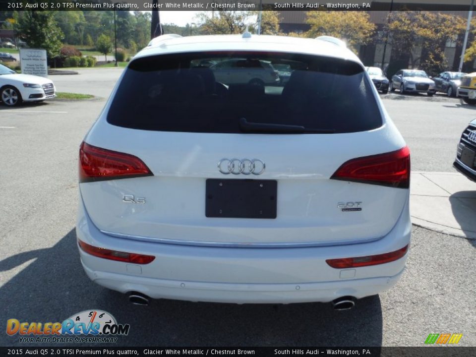 2015 Audi Q5 2.0 TFSI Premium Plus quattro Glacier White Metallic / Chestnut Brown Photo #14