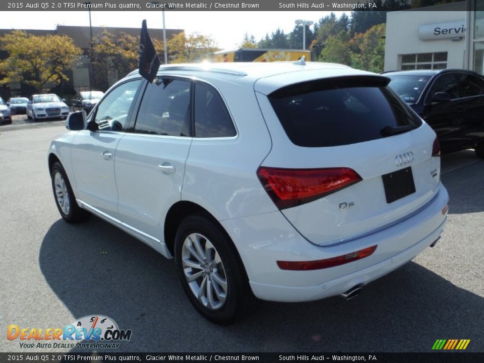 2015 Audi Q5 2.0 TFSI Premium Plus quattro Glacier White Metallic / Chestnut Brown Photo #16