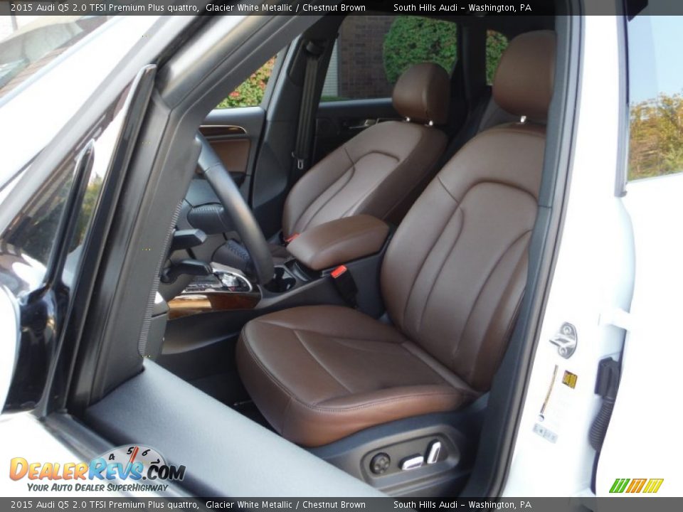 2015 Audi Q5 2.0 TFSI Premium Plus quattro Glacier White Metallic / Chestnut Brown Photo #22