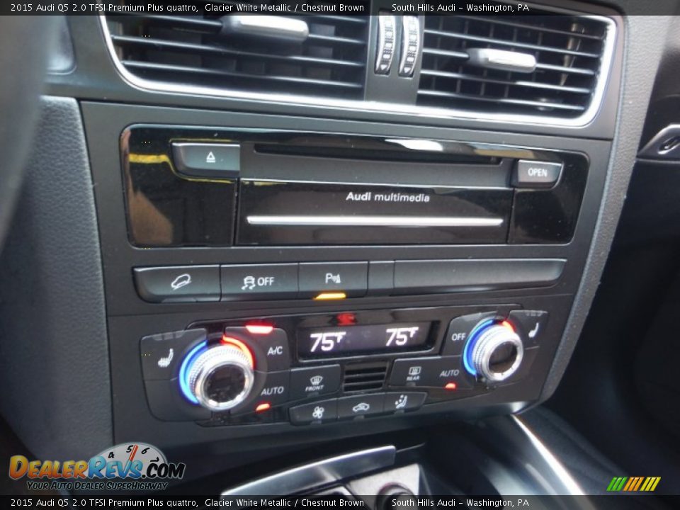 2015 Audi Q5 2.0 TFSI Premium Plus quattro Glacier White Metallic / Chestnut Brown Photo #26