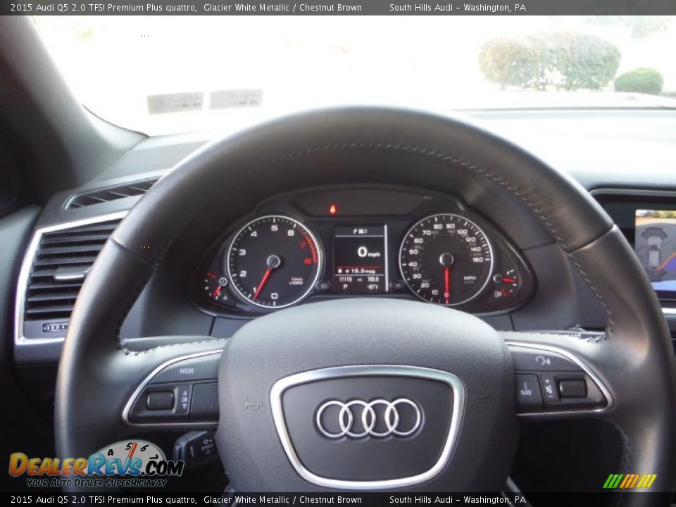 2015 Audi Q5 2.0 TFSI Premium Plus quattro Glacier White Metallic / Chestnut Brown Photo #29