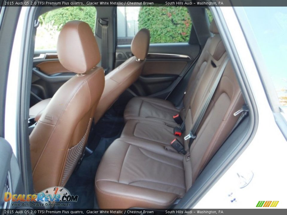 2015 Audi Q5 2.0 TFSI Premium Plus quattro Glacier White Metallic / Chestnut Brown Photo #30