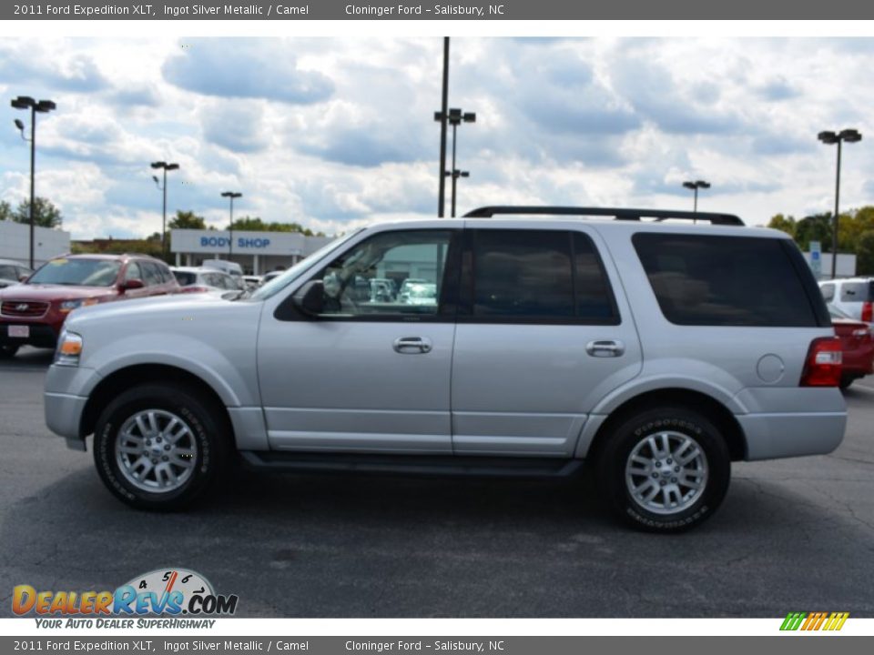 2011 Ford Expedition XLT Ingot Silver Metallic / Camel Photo #6