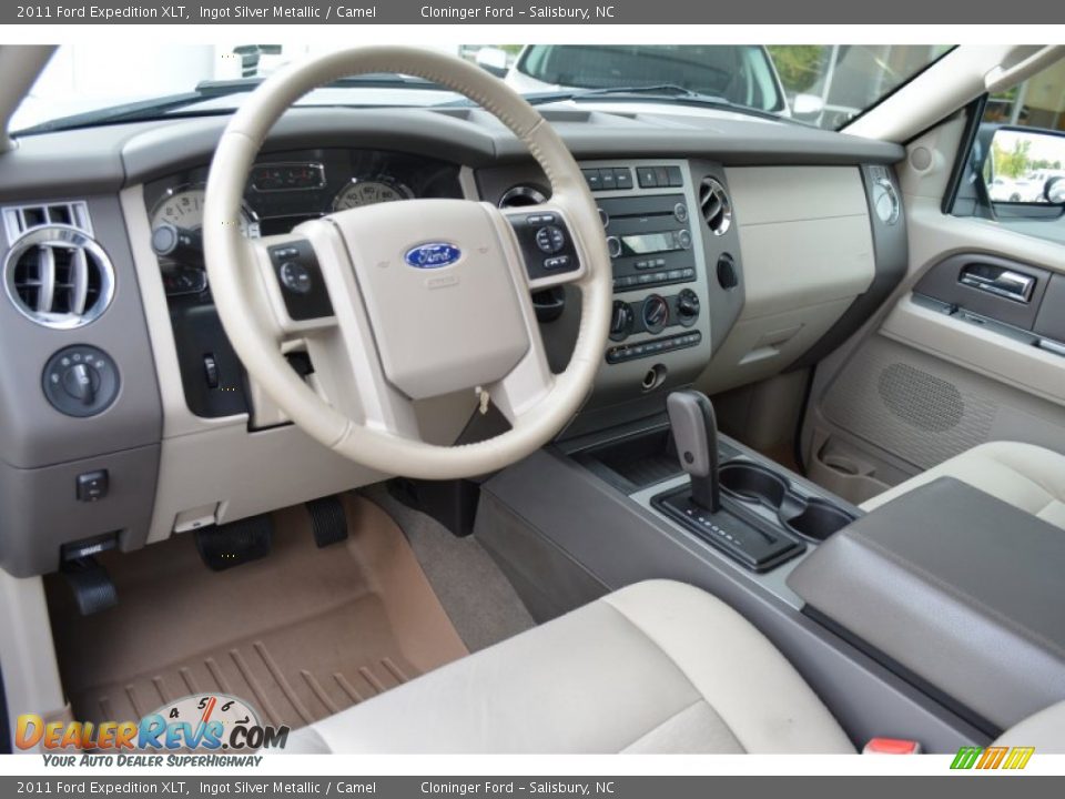 2011 Ford Expedition XLT Ingot Silver Metallic / Camel Photo #11
