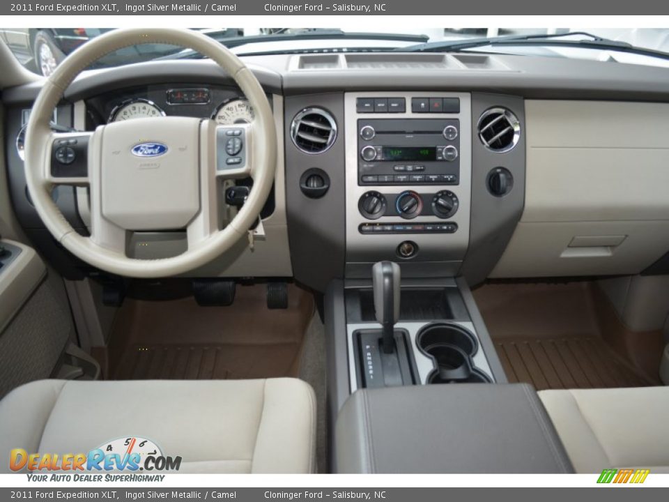 2011 Ford Expedition XLT Ingot Silver Metallic / Camel Photo #12