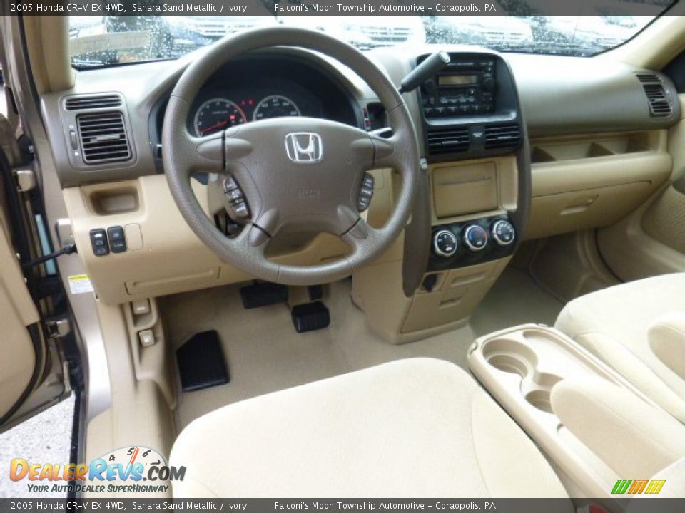 2005 Honda CR-V EX 4WD Sahara Sand Metallic / Ivory Photo #17