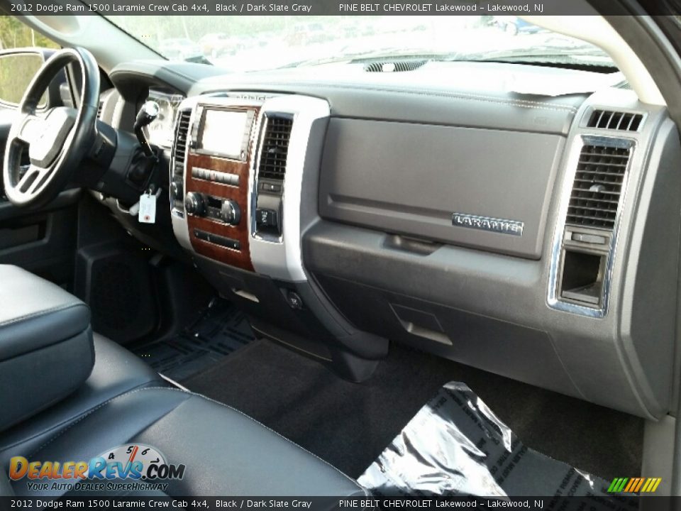 2012 Dodge Ram 1500 Laramie Crew Cab 4x4 Black / Dark Slate Gray Photo #6