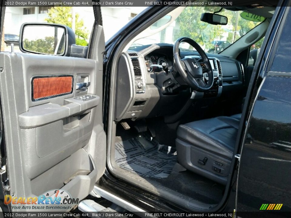 2012 Dodge Ram 1500 Laramie Crew Cab 4x4 Black / Dark Slate Gray Photo #17