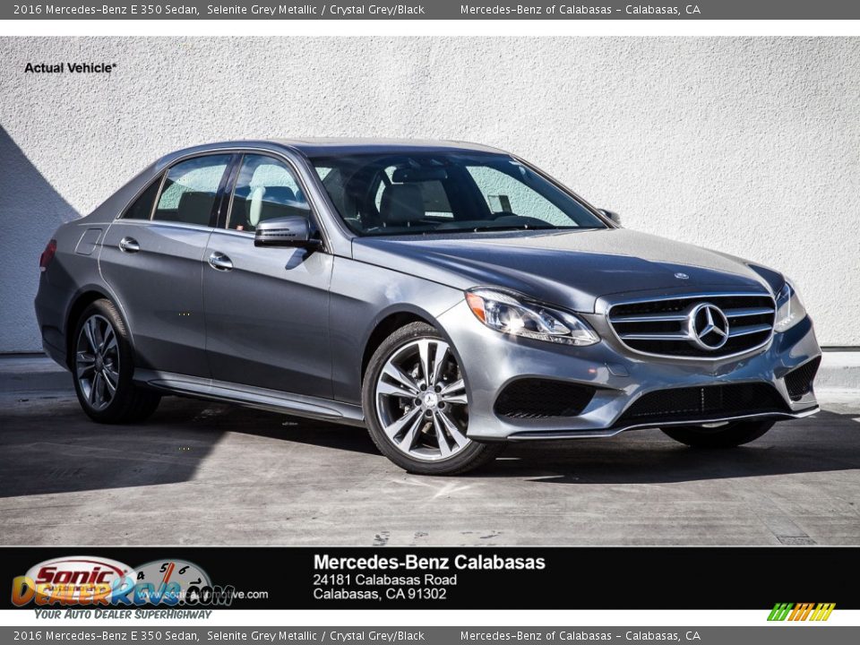 2016 Mercedes-Benz E 350 Sedan Selenite Grey Metallic / Crystal Grey/Black Photo #1