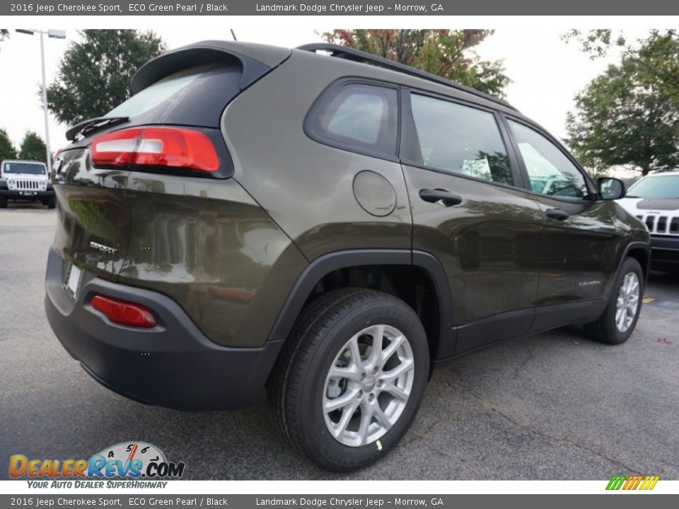 2016 Jeep Cherokee Sport ECO Green Pearl / Black Photo #3