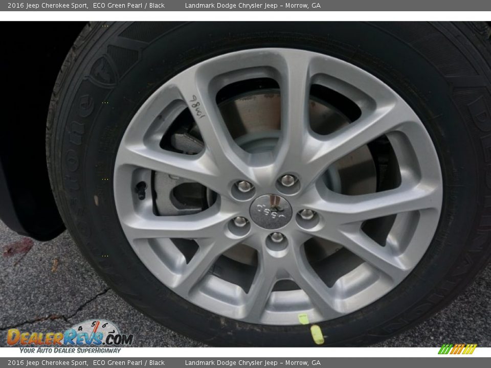 2016 Jeep Cherokee Sport ECO Green Pearl / Black Photo #5