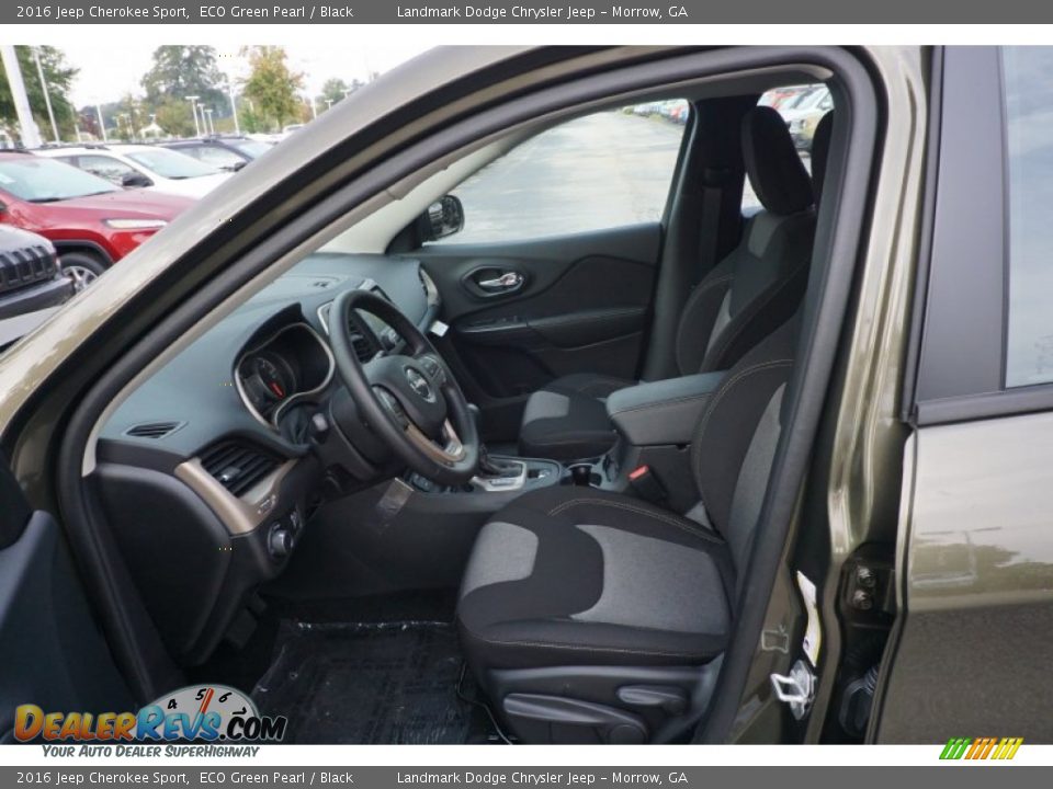 2016 Jeep Cherokee Sport ECO Green Pearl / Black Photo #6