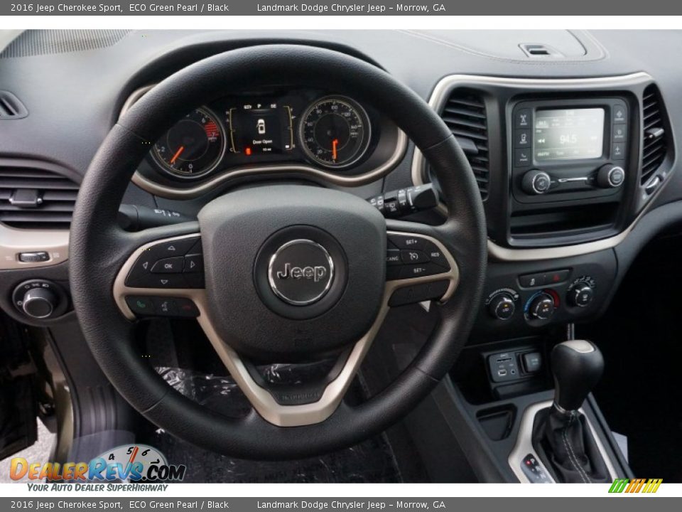 2016 Jeep Cherokee Sport ECO Green Pearl / Black Photo #7