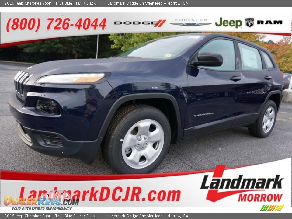2016 Jeep Cherokee Sport True Blue Pearl / Black Photo #1