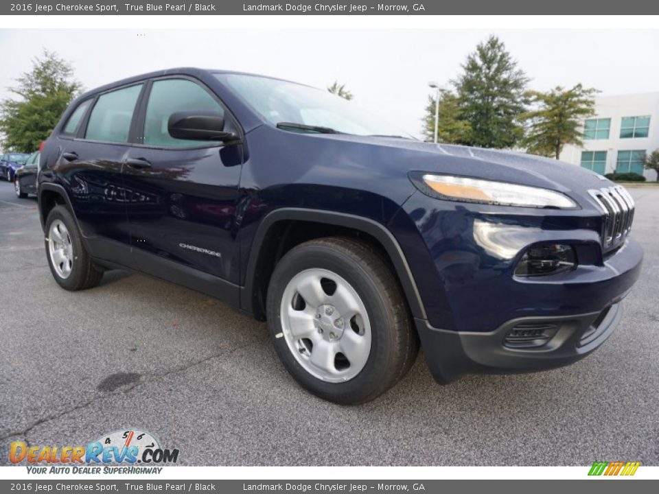 2016 Jeep Cherokee Sport True Blue Pearl / Black Photo #4