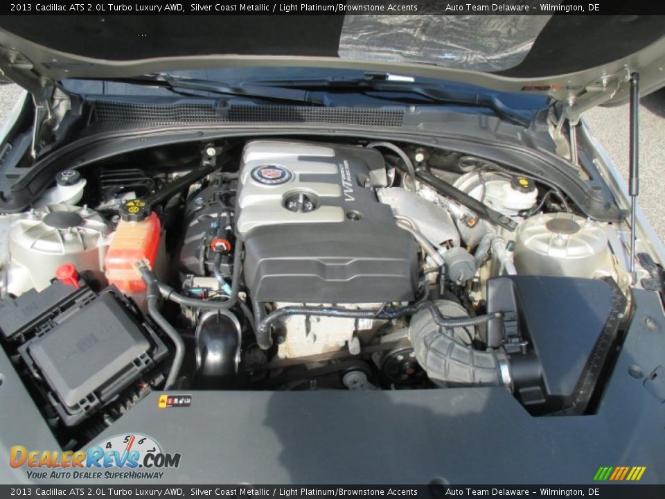 2013 Cadillac ATS 2.0L Turbo Luxury AWD Silver Coast Metallic / Light Platinum/Brownstone Accents Photo #10