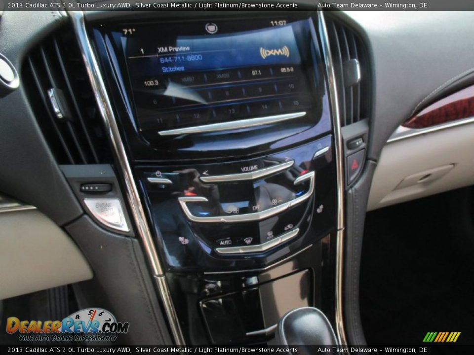 2013 Cadillac ATS 2.0L Turbo Luxury AWD Silver Coast Metallic / Light Platinum/Brownstone Accents Photo #16