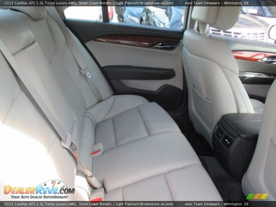 2013 Cadillac ATS 2.0L Turbo Luxury AWD Silver Coast Metallic / Light Platinum/Brownstone Accents Photo #32