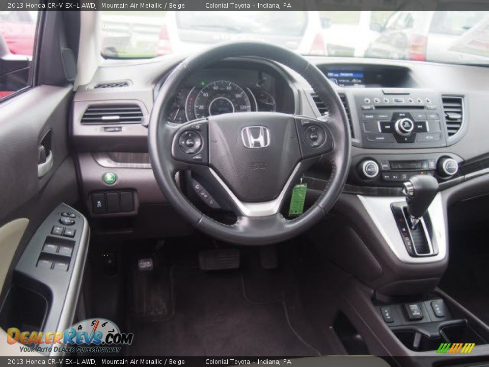 2013 Honda CR-V EX-L AWD Mountain Air Metallic / Beige Photo #9