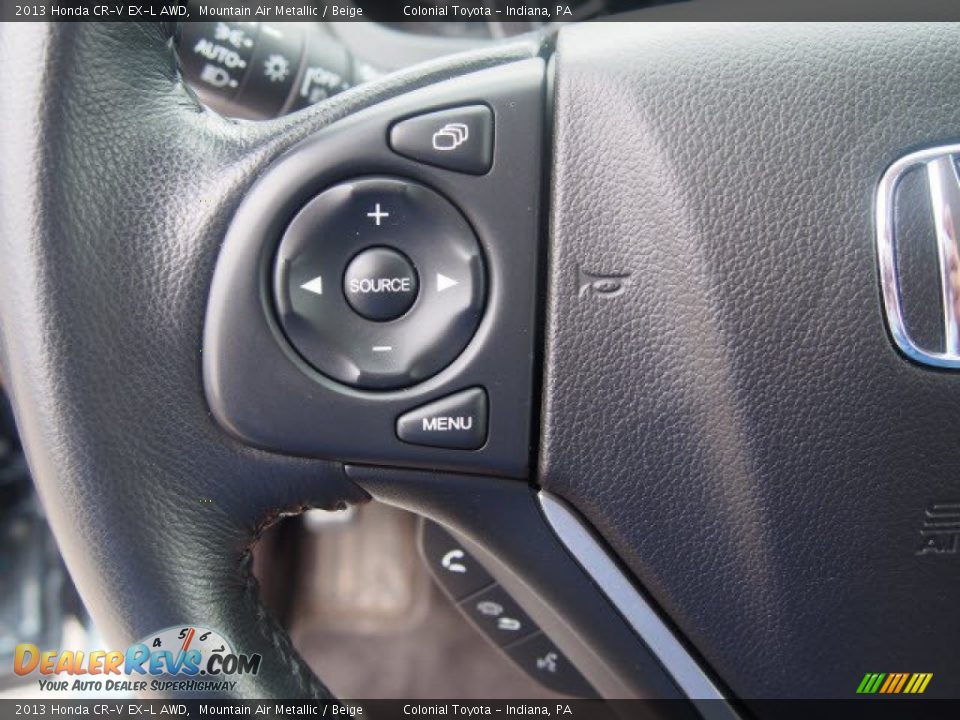 2013 Honda CR-V EX-L AWD Mountain Air Metallic / Beige Photo #18