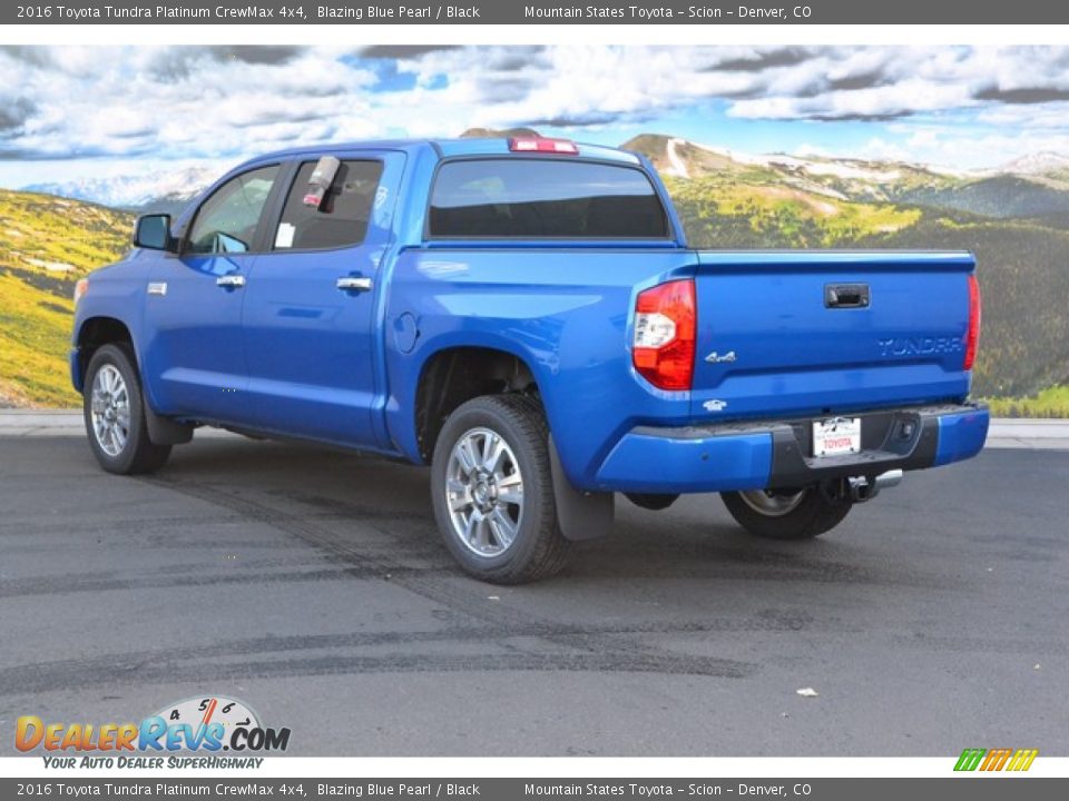 2016 Toyota Tundra Platinum CrewMax 4x4 Blazing Blue Pearl / Black Photo #3